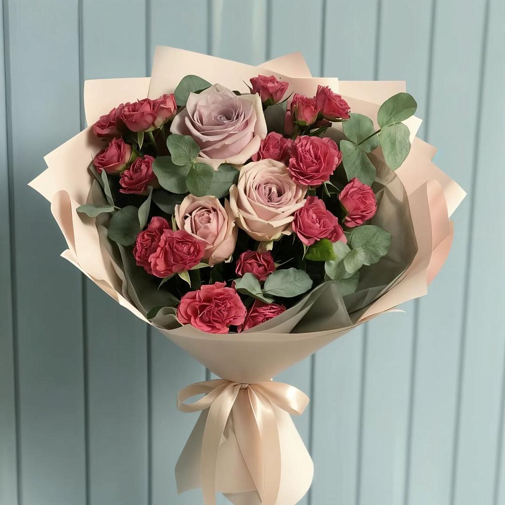 Букет цветов из: Гвоздики и Розы в Аксае Республика Дагестан