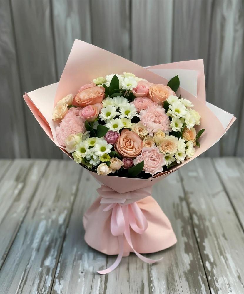 Букет цветов из: Гвоздики, Розы и Хризантемы в Аксае Республика Дагестан