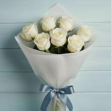 Букет 7 Белых роз Эдлесс Лав в Аксае Республика Дагестан