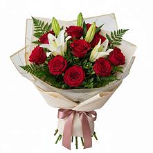 Букет цветов из:  Лилии и Розы #REPLACE_PRED# Аксае Республика Дагестан