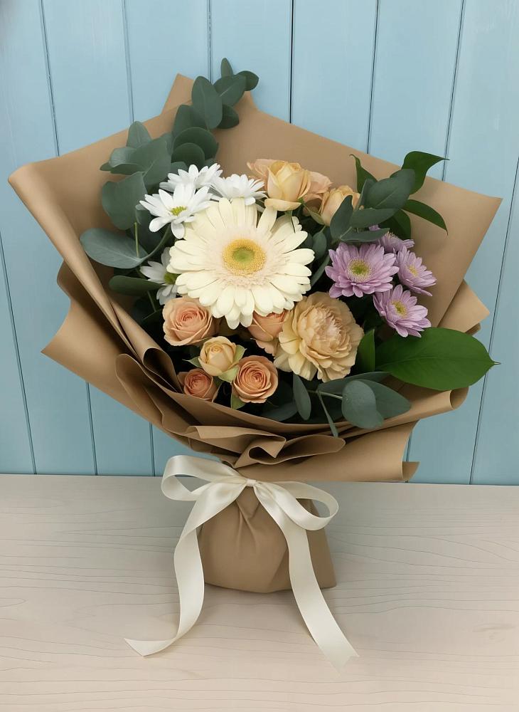 Букет цветов из: Герберы и Хризантемы в Аксае Республика Дагестан