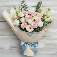 Букет цветов из:  Лизиантусы в Аксае Республика Дагестан