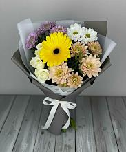 Букет цветов из:  Розы, Герберы и Хризантемы #REPLACE_PRED# Аксае Республика Дагестан