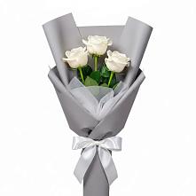 Букет 3 белые розы #REPLACE_PRED# Аксае Республика Дагестан