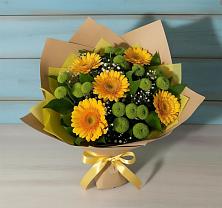 Букет цветов из:  Герберы и Хризантемы в Аксае Республика Дагестан