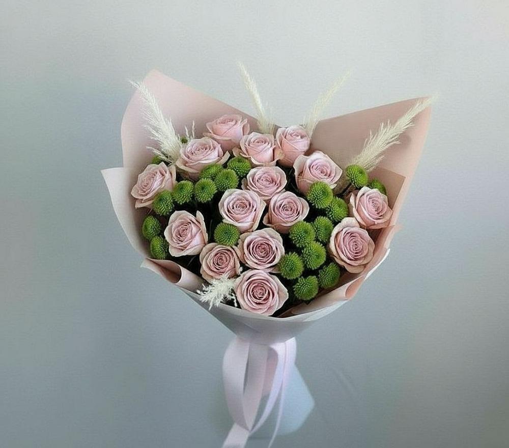 Букет цветов из: Розы и Хризантемы в Аксае Республика Дагестан