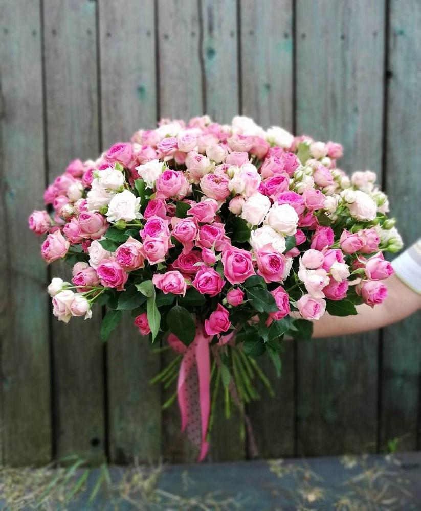 Букет Розовые кустовые розы Натали и Лав Лидия в Аксае Республика Дагестан