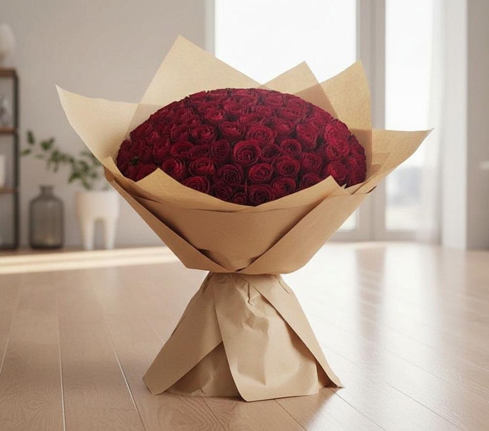 Букет 101 Красная роза в Аксае Республика Дагестан