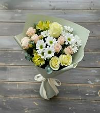 Букет цветов из:  Альстромерии, Розы и Хризантемы в Аксае Республика Дагестан