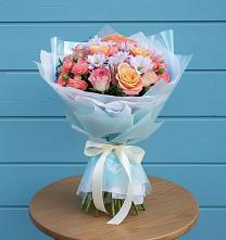 Букет цветов из:  Хризантемы и Розы #REPLACE_PRED# Аксае Республика Дагестан