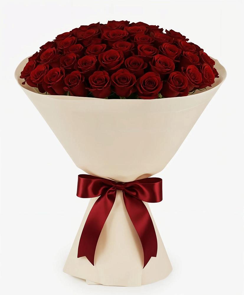 Букет 101 Бордовая роза Блэк Бакарра в Аксае Республика Дагестан