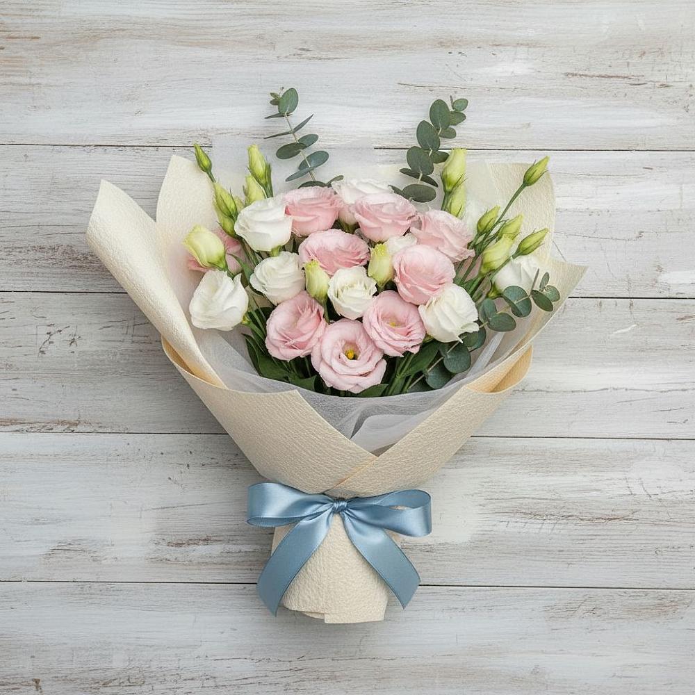 Букет цветов из: Лизиантусы в Аксае Республика Дагестан